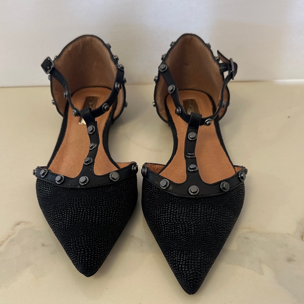 Halogen Haolson Lea Black Studded Women's Shoes - NEW